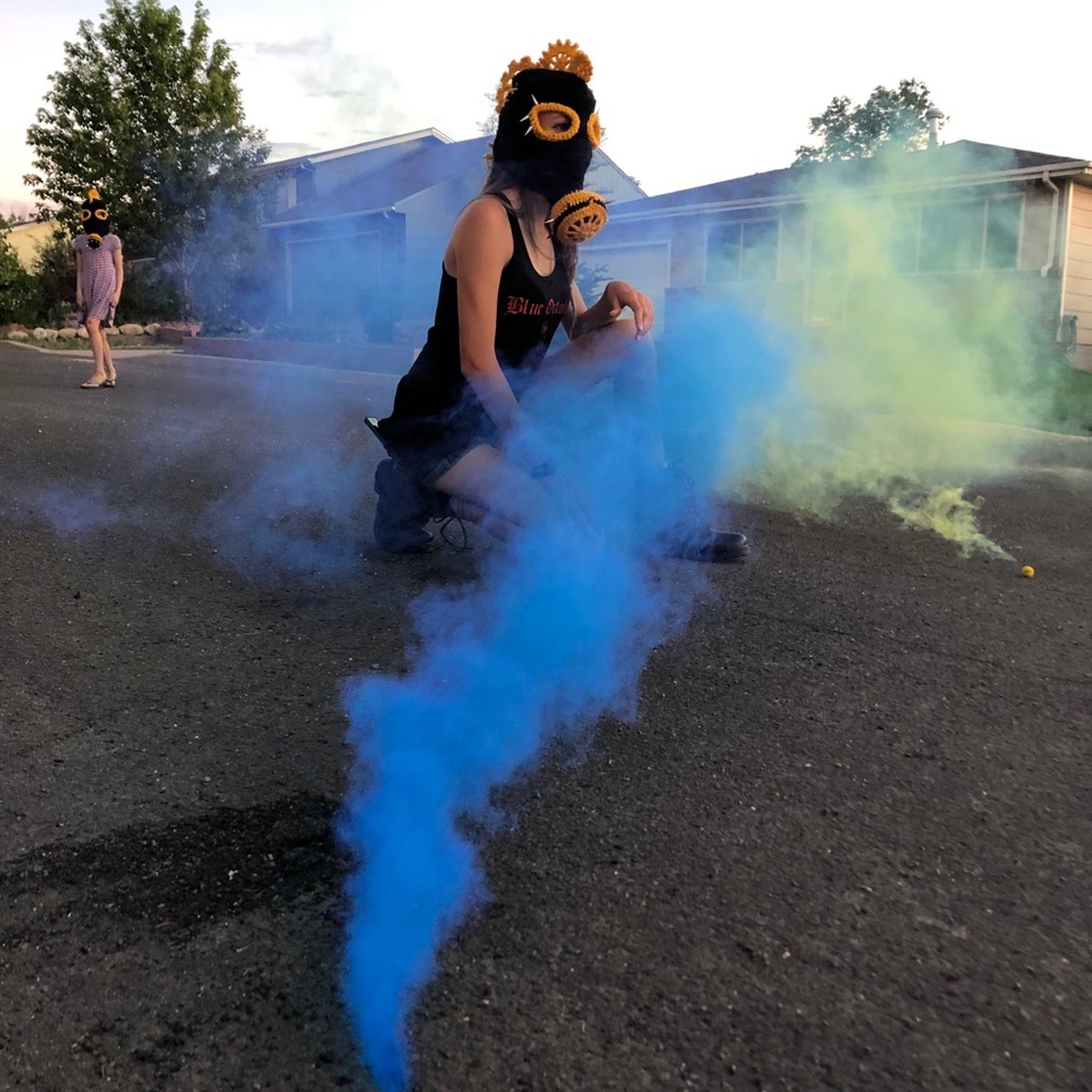 Handmade Crochet Steampunk Gas Mask